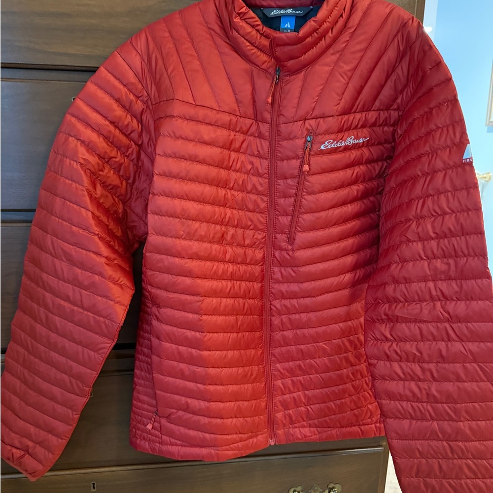 Eddie Bauer Burnt Orange Puffer Jacket - Men’s medium